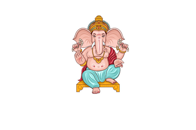 Disegno Ganesha - le quattro braccia